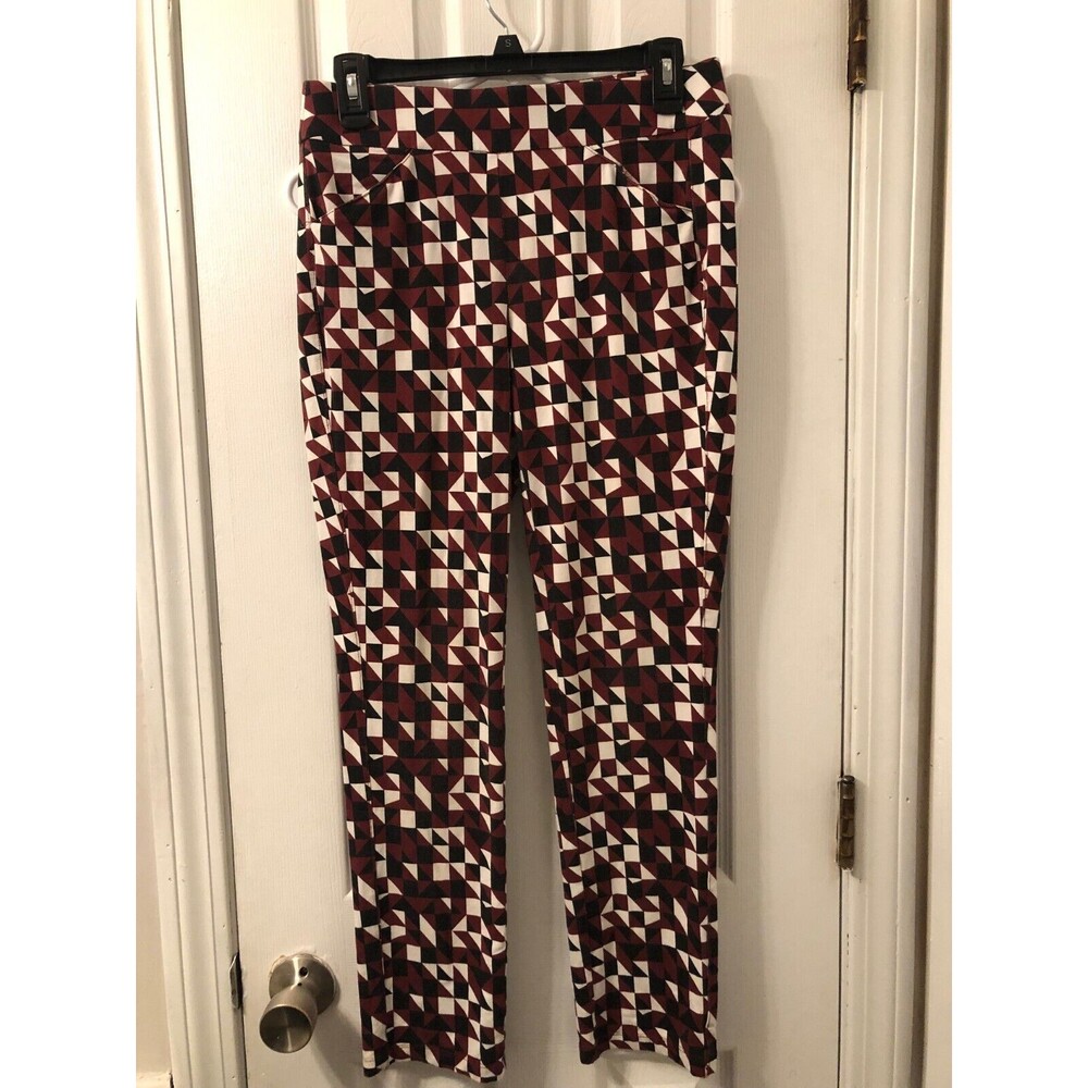 Travelers Collection by Chicos Geometric Ankle Pant W/Pockets 00